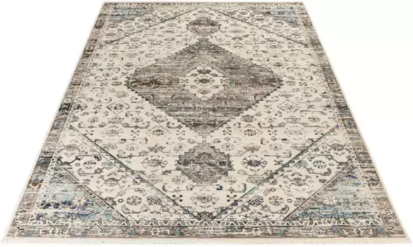 Ковер Obsession "My Inca 359", прямоугольный, короткий ворс, восточный стиль, винтажный дизайн, с бахромой 80х150 см, цвет creme