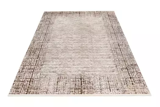 Ковер Obsession "My Memphis 380", прямоугольный, современный 3D дизайн, с бордюром и бахромой 120х170 см, бежевый