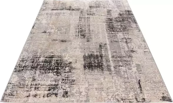 Ковер Obsession "My Salsa 690", прямоугольный, короткий ворс, современный абстрактный дизайн, эффект поношенности, 3D-эффект 80х150 см, серый