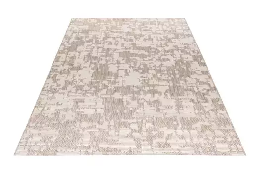 Ковер Obsession "My Tallin 542", прямоугольный, плоского плетения, современный дизайн, подходит для использования внутри и снаружи помещений 80х150 см, серо-коричневый