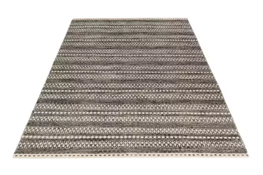 Ковер Obsession шерстяной "My Jaipur 335", прямоугольный, ковер ручной работы, полосатый, чистая шерсть, ручная работа, спальня 120х170 см, серый