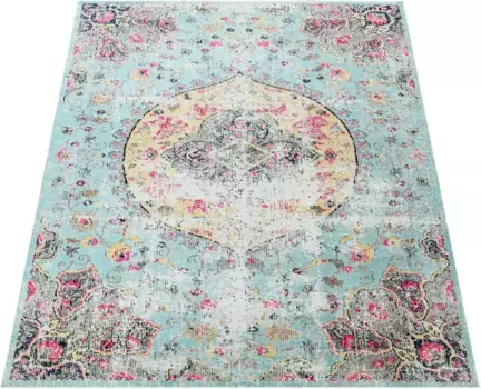 Ковер Paco Home "Artigo 401", прямоугольный, короткий ворс, восточный вид, винтажный дизайн, подходит для использования внутри и снаружи помещений 200х280 см, цвет mehrfarbig