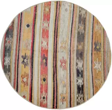 Ковер Paco Home "Artigo 402", круглый, с коротким ворсом, восточный вид, винтажный дизайн, подходит для использования внутри и снаружи помещений 200 см, цвет mehrfarbig