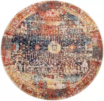 Ковер Paco Home "Artigo 420", круглый, короткий ворс, винтажный дизайн, подходит для внутреннего и наружного использования, гостиная 160 см, цвет mehrfarbig