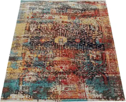 Ковер Paco Home "Artigo 420", прямоугольный, короткий ворс, винтажный дизайн, подходит для внутреннего и наружного использования, гостиная 160х220 см, цвет mehrfarbig