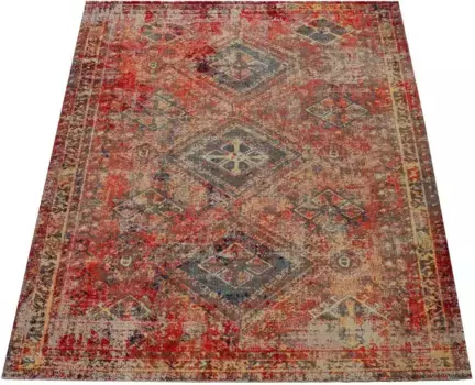 Ковер Paco Home "Artigo 432", прямоугольный, восточный вид, винтажный дизайн, подходит для внутреннего и наружного использования, гостиная 120х170 см, красный