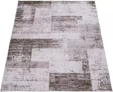 Ковер Paco Home "Bari 873", прямоугольный, короткий ворс, лоскутный дизайн, эффект поношенности 160х220 см, бежевый