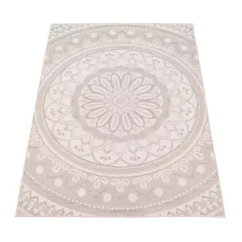 Ковер Paco Home "Brescia 471", прямоугольный, плоского переплетения, современный восточный дизайн, подходит для использования внутри и снаружи помещений 160х220 см, цвет sand