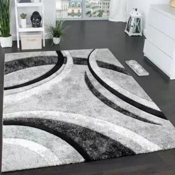 Ковер Paco Home "Brillance 758", прямоугольный, короткий ворс, современный геометрический дизайн, также в качестве дорожки 160х230 см, серый