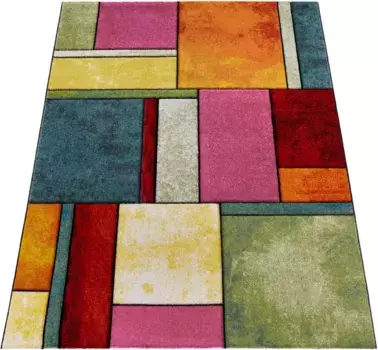 Ковер Paco Home "Brilliance 661", прямоугольный, короткий ворс, современный лоскутный 3D дизайн 240х340 см, цвет mehrfarbig
