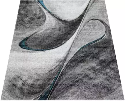 Ковер Paco Home "Brilliance 662", прямоугольный, короткий ворс, современный 3D-дизайн, идеально подходит для гостиной и спальни 200х290 см, синий