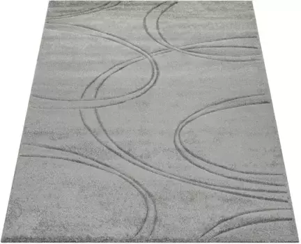 Ковер Paco Home "Brilliance 757", прямоугольный, с коротким ворсом, с 3D-дизайном, идеально подходит для гостиной и спальни 200х290 см, серый