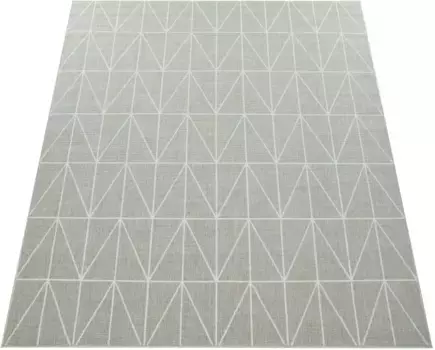 Ковер Paco Home "Brugge 224", прямоугольный, плоского переплетения, с современным геометрическим рисунком, подходит для использования внутри и снаружи помещений 160х230 см, бежевый