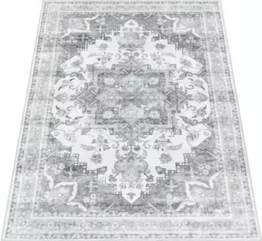 Ковер Paco Home "Cambridge 462", прямоугольный, короткий ворс, восточный узор, винтажный дизайн 120х160 см, серый