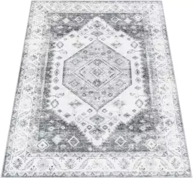 Ковер Paco Home "Cambridge 463", прямоугольный, короткий ворс, восточный узор, винтажный дизайн 80х150 см, серый