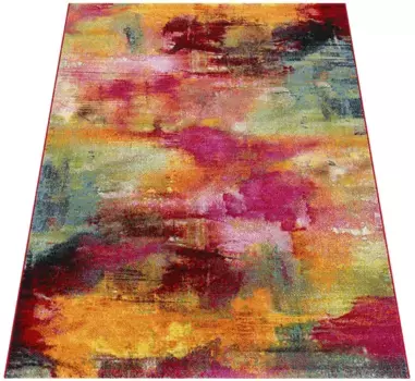 Ковер Paco Home "Canvas 754", прямоугольный, короткий ворс, современный дизайн, имитирует полотно Arizona 200х290 см, цвет mehrfarbig