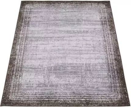 Ковер Paco Home "Catania 842", прямоугольный, короткий ворс, пестрый, современный дизайн, с каймой 120х160 см, коричневый