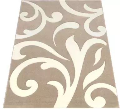 Ковер Paco Home "Diamond 761", прямоугольный, короткий ворс, тканый, 3D дизайн, с орнаментом 240х330 см, бежевый