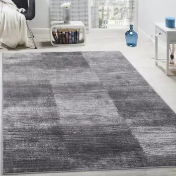 Ковер Paco Home "ECE 917", прямоугольный, короткий ворс, современный клетчатый дизайн, крапчатый вид 60х100 см, серый
