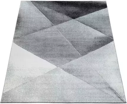 Ковер Paco Home "ECE 922", прямоугольный, короткий ворс, современный геометрический дизайн 120х170 см, серый