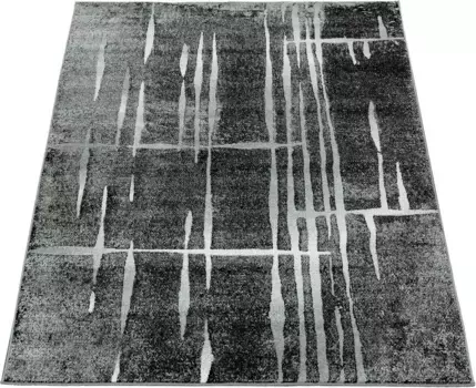 Ковер Paco Home "ECE 924", прямоугольный, короткий ворс, современный матричный дизайн, идеально подходит для гостиной и спальни 120х170 см, серый