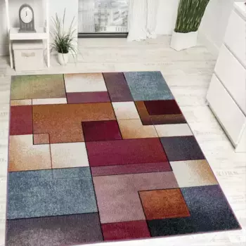 Ковер Paco Home "ECE 933", прямоугольный, с коротким ворсом, современный клетчатый дизайн, идеально подходит для гостиной и спальни 70х140 см, цвет mehrfarbig