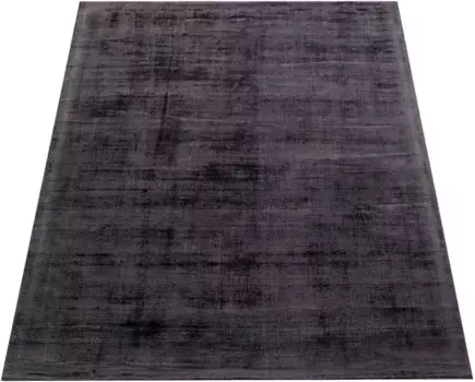 Ковер Paco Home "Glori 330", прямоугольный, ручное плетение, короткий ворс, 100% вискоза, ручное плетение, с легким отливом 80х150 см, цвет anthrazit