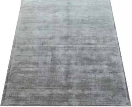 Ковер Paco Home "Glori 330", прямоугольный, ручное плетение, короткий ворс, 100% вискоза, ручное плетение, с легким отливом 80х150 см, серый