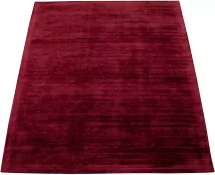 Ковер Paco Home "Glori 330", прямоугольный, ручное плетение, короткий ворс, 100% вискоза, ручное плетение, с легким отливом 80х150 см, цвет burgund