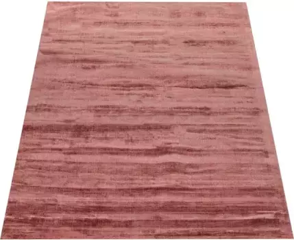 Ковер Paco Home "Glori 330", прямоугольный, ручное плетение, короткий ворс, 100% вискоза, ручное плетение, с легким отливом 80х150 см, розовый