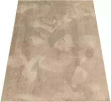 Ковер Paco Home "Haarlem 941", прямоугольный, короткий ворс, однотонный, с эффектом "высокий-низкий", геометрический, мягкий и приятный 200х280 см, бежевый