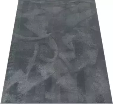 Ковер Paco Home "Haarlem 941", прямоугольный, короткий ворс, однотонный, с эффектом "высокий-низкий", геометрический, мягкий и приятный 120х160 см, цвет Anthrazit