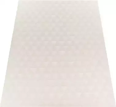 Ковер Paco Home "Haarlem 942", прямоугольный, короткий ворс, однотонный, с эффектом "высокий-низкий", геометрический, мягкий и приятный 60х100 см, цвет Creme