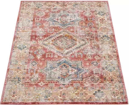 Ковер Paco Home "Herbete 732", прямоугольный, короткий ворс, восточный стиль, винтажный дизайн 80х150 см, красный