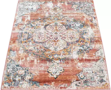 Ковер Paco Home "Herbete 733", прямоугольный, короткий ворс, восточный стиль, винтажный дизайн 60х100 см, красный