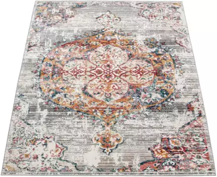 Ковер Paco Home "Herbete 733", прямоугольный, короткий ворс, восточный стиль, винтажный дизайн 60х100 см, цвет anthrazit
