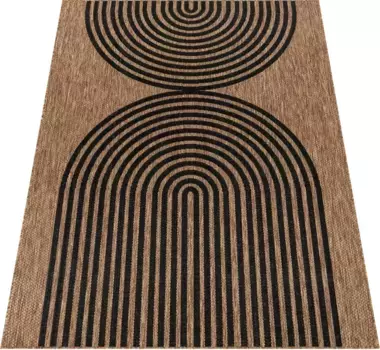 Ковер Paco Home "Illusion 328", прямоугольный, плоского переплетения, скандинавский вид, подходит для использования внутри и снаружи помещений 200х280 см, цвет natur