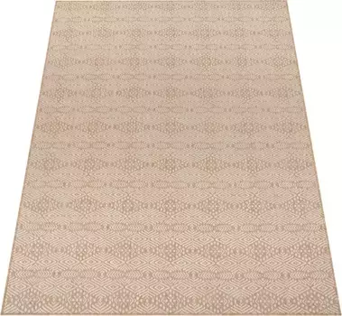 Ковер Paco Home "Illusion 329", прямоугольный, плоского переплетения, современный ромбовидный дизайн, подходит для использования внутри и снаружи помещений 120х160 см, бежевый