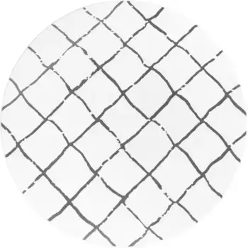 Ковер Paco Home "Luton 663", круглый, короткий ворс, ромбовидный узор, скандинавский дизайн, гостиная, столовая 160 см, цвет Anthrazit