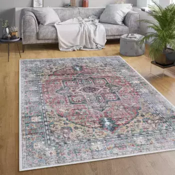 Ковер Paco Home "Lyon 334", прямоугольный, короткий ворс, восточный стиль, винтажный дизайн, можно стирать 160х220 см, цвет mehrfarbig