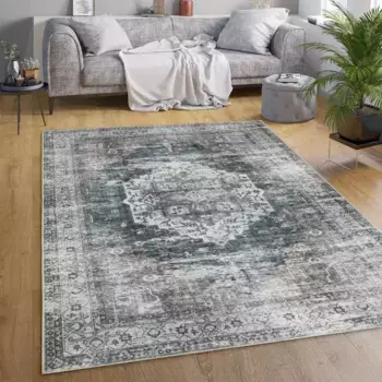 Ковер Paco Home "Lyon 335", прямоугольный, короткий ворс, восточный стиль, винтажный дизайн, можно стирать 120х160 см, серый