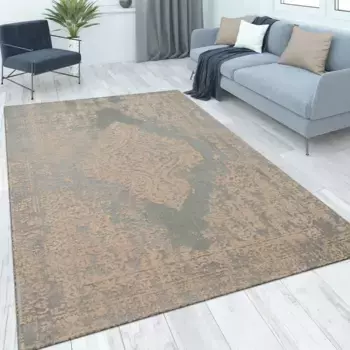 Ковер Paco Home "Mariba 200", прямоугольный, короткий ворс, крапчатый, восточный вид, эффект высокий-низкий, гостиная 120х170 см, бежевый