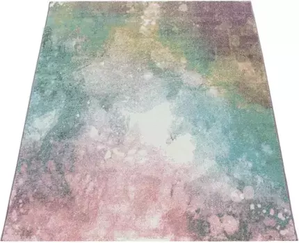 Ковер Paco Home "Mero 100", прямоугольный, короткий ворс, современный дизайн, пастельные тона, эффект поношенности 160х230 см, цвет mehrfarbig