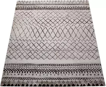 Ковер Paco Home "Nomaden 835", прямоугольный, короткий ворс, дизайн Gabbeh, ромбовидный узор 200х290 см, бежевый