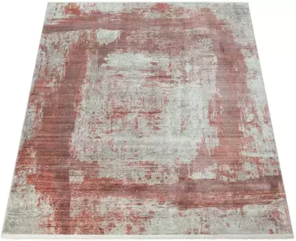 Ковер Paco Home "Pandora 329", прямоугольный, короткий ворс, вид ручной работы, современный дизайн, с бахромой 120х170 см, красный