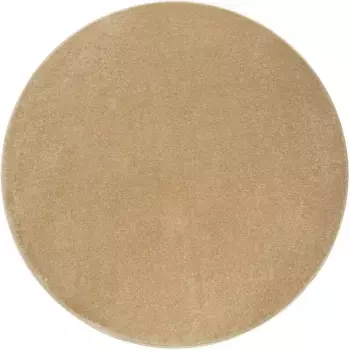 Ковер Paco Home "Porto 890", круглый, с коротким ворсом, однотонный, идеально подходит для гостиной и спальни 200 см, цвет goldfarben