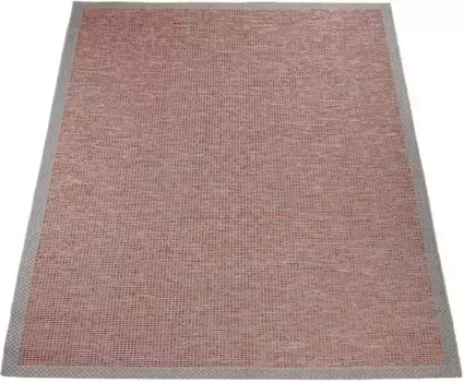 Ковер Paco Home "Quebec 135", прямоугольный, плоского плетения, крапчатый, с каймой, подходит для использования внутри и снаружи помещений 200х350 см, цвет orange