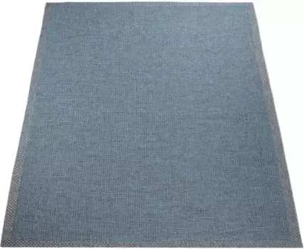 Ковер Paco Home "Quebec 135", прямоугольный, плоского плетения, крапчатый, с каймой, подходит для использования внутри и снаружи помещений 200х350 см, бирюзовый