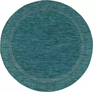 Ковер Paco Home "Roma 272", круглый, плоского переплетения, крапчатый, с тонкой каймой, подходит для использования внутри и снаружи помещений 160 см, бирюзовый
