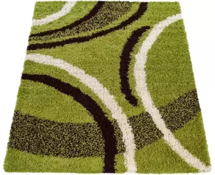 Ковер Paco Home с глубоким ворсом "Mango 301", прямоугольный, мягкий ворс, современный дизайн, идеально подходит для гостиной и спальни 120х170 см, зеленый